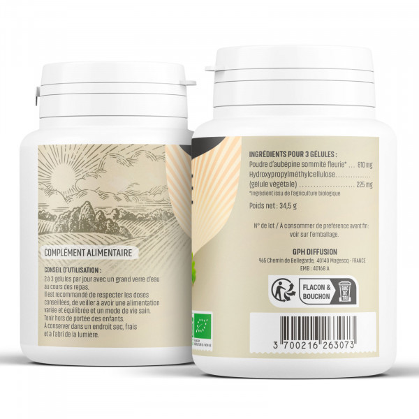 Aubépine Bio - 270 mg - Gélules végétales