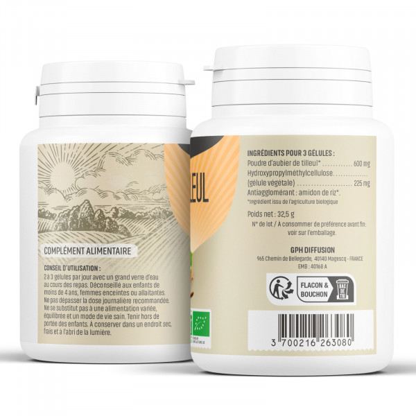 Aubier de Tilleul Bio - 220 mg - Gélules végétales