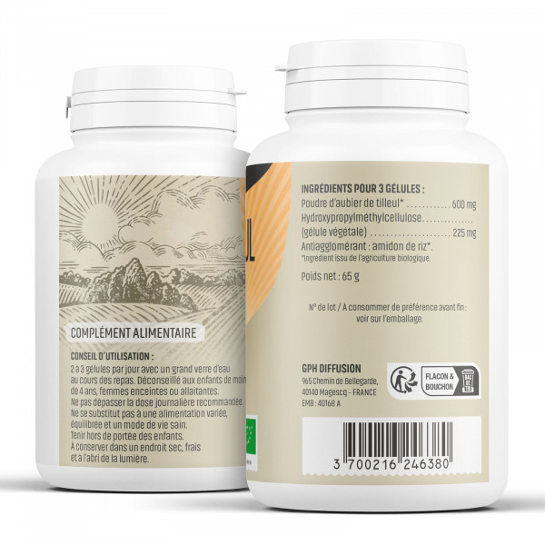 Aubier de Tilleul Bio - 220 mg - Gélules végétales