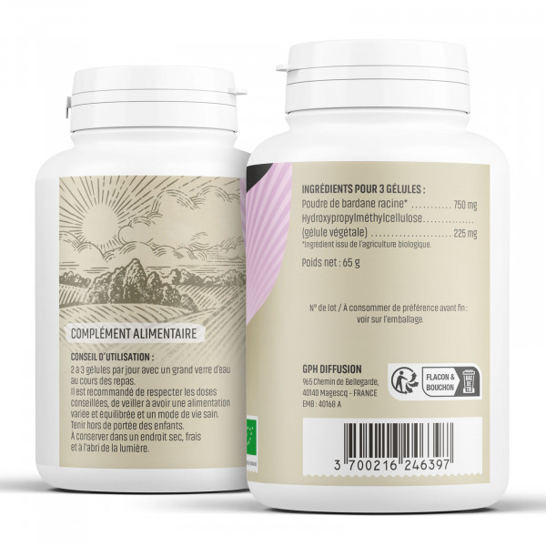 Bardane Bio - 250 mg - Gélules végétales