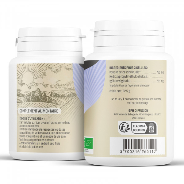Cassis Bio - 250 mg - Gélules végétales