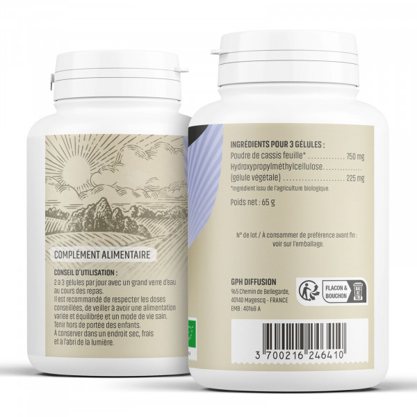 Cassis Bio - 250 mg - Gélules végétales