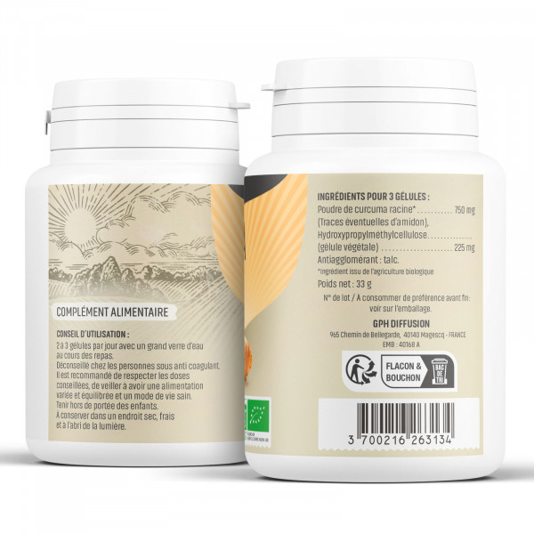 Curcuma Bio - 250 mg - Gélules végétales