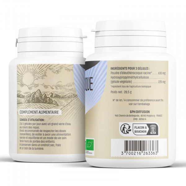 Eleuthérocoque Bio - 210 mg - Gélules végétales