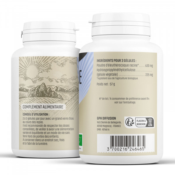 Eleuthérocoque Bio - 210 mg - Gélules végétales