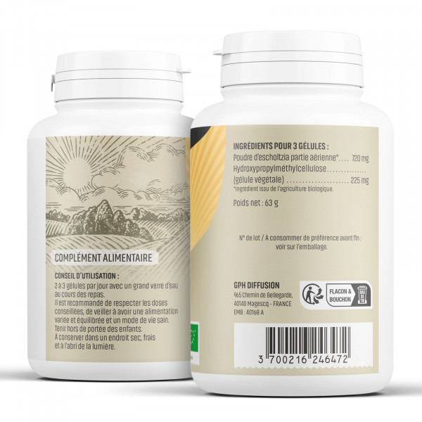Escholtzia Bio - 240 mg - Gélules végétales