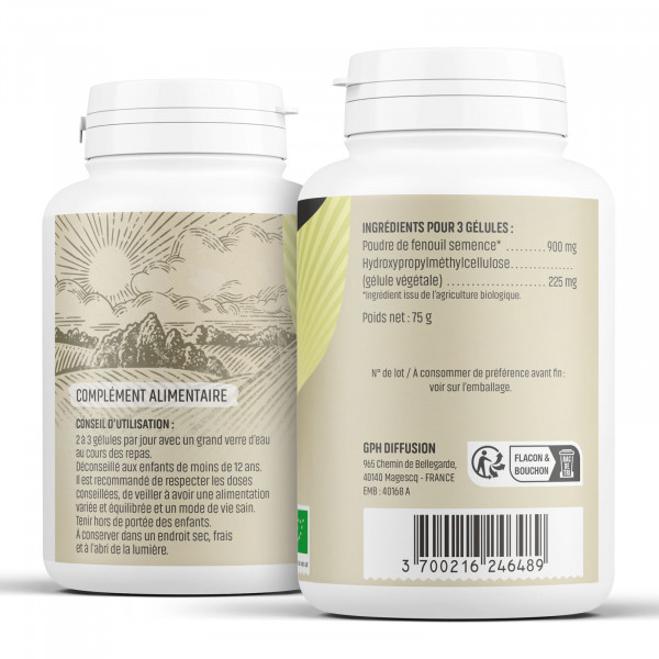 Fenouil Bio - 300 mg - Gélules végétales