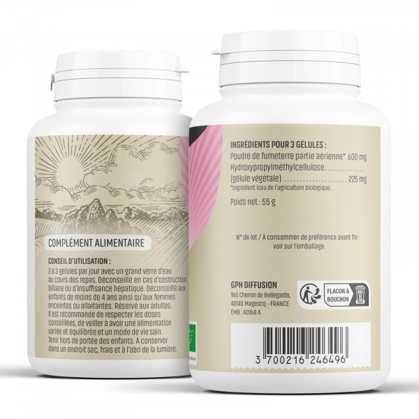 Fumeterre bio -200 gélules végétales 200mg