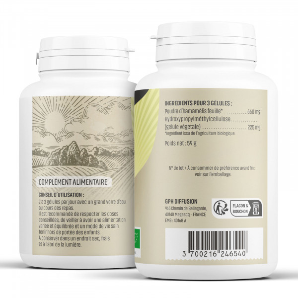 Hamamélis Bio - 220 mg - Gélules végétales