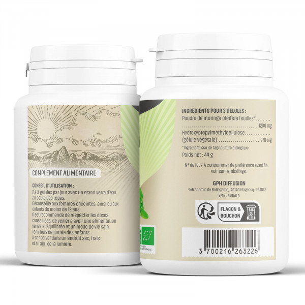 Moringa Bio - 400 mg - Gélules végétales