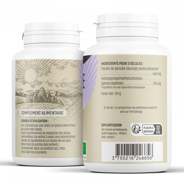 Pensée sauvage Bio - 220 mg - Gélules végétales