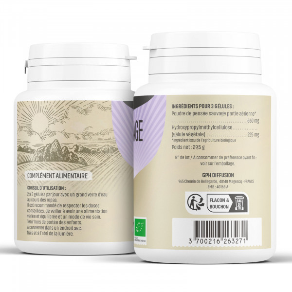 Pensée sauvage Bio - 220 mg - Gélules végétales