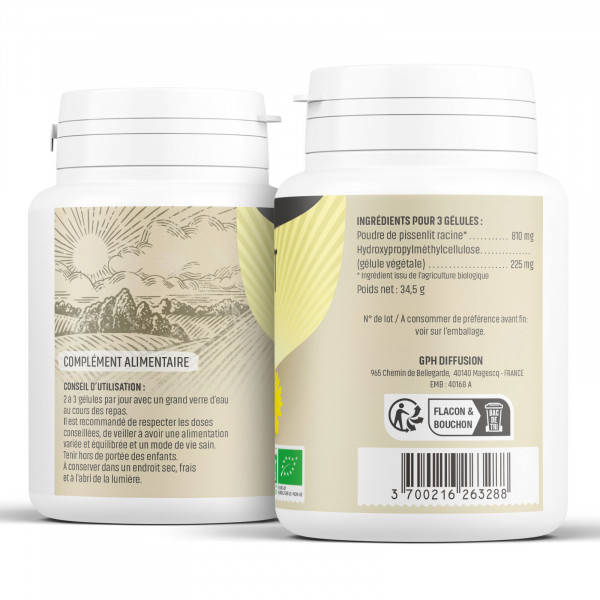 Pissenlit Bio - 270 mg - Gélules végétales
