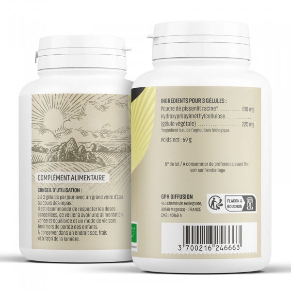 Pissenlit Bio - 270 mg - Gélules végétales