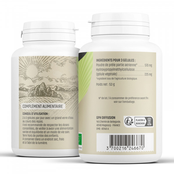 Prêle Bio - 190 mg - Gélules végétales