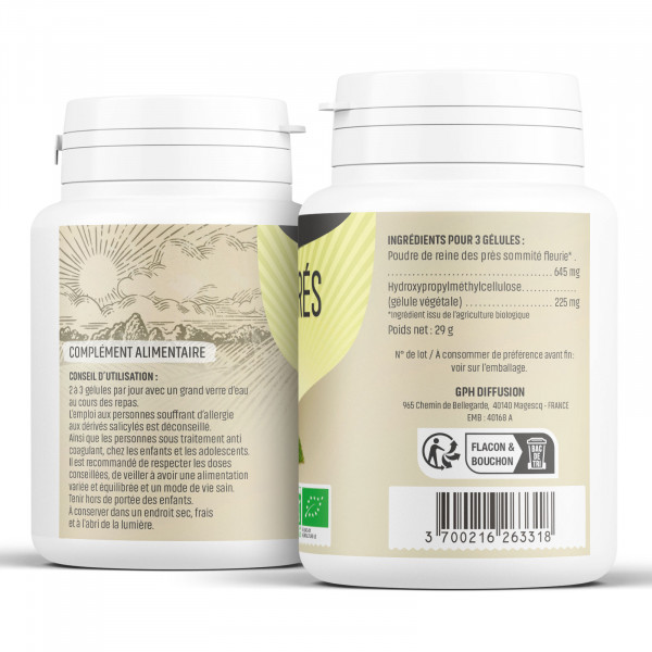 Reine des prés Bio - 215 mg - Gélules végétales