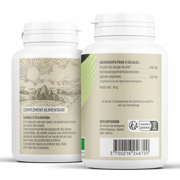 Sauge Bio - 230 mg - Gélules végétales