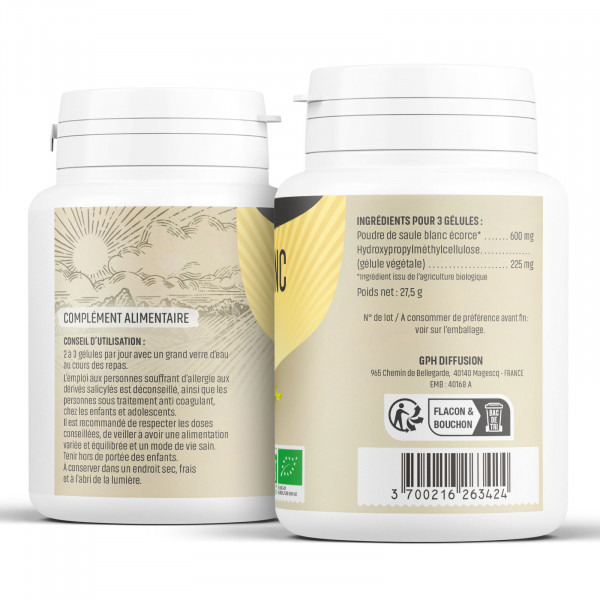 Saule blanc Bio - 200 mg - Gélules végétales