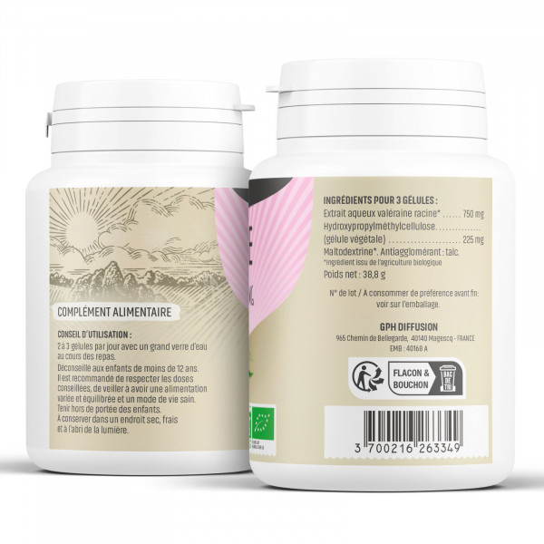 Valériane Bio - extrait aqueux - 250 mg - Gélules végétales