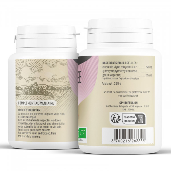 Vigne Rouge Bio - 250 mg - Gélules végétales