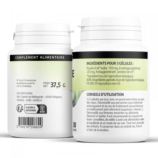 Complément alimentaire Ail - 200 gélules