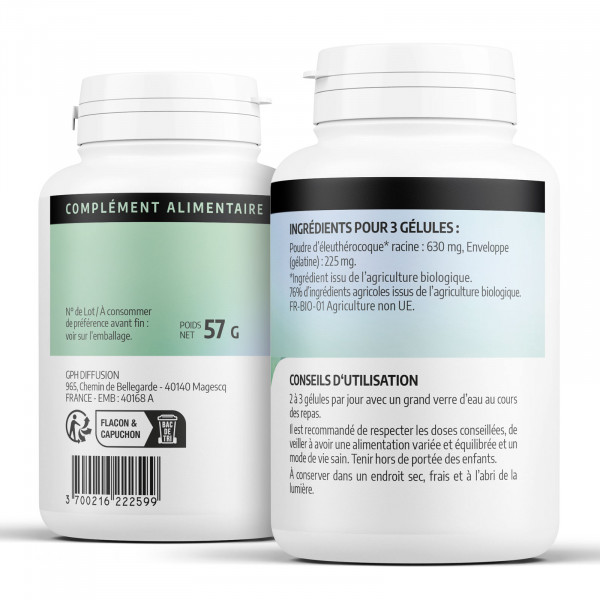 Eleuthérocoque Bio 210 mg - 200 gélules