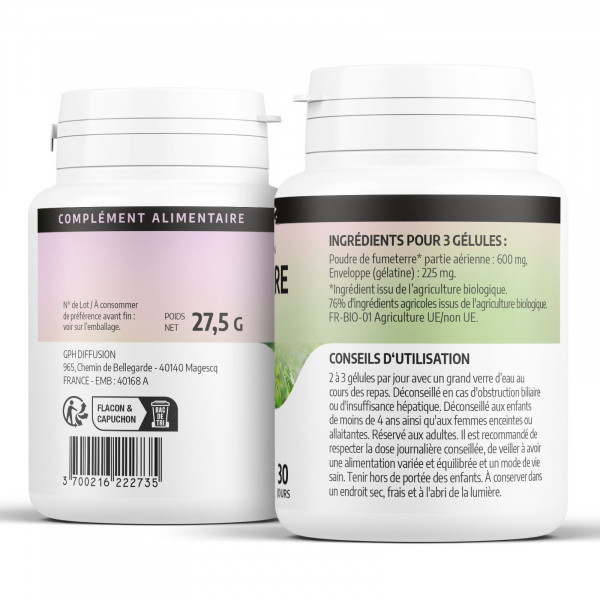 Fumeterre Ecocert 200 mg - gélules