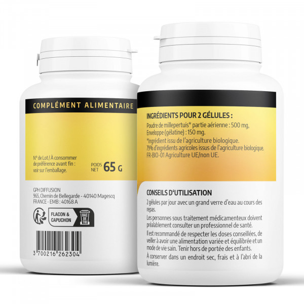 Millepertuis Ecocert 250 mg - Gélules