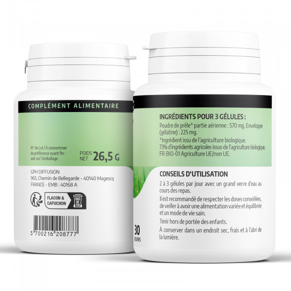 Prêle bio - 190 mg -200 gélules