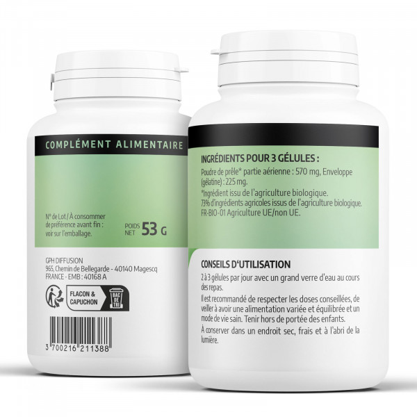 Prêle bio - 190 mg -200 gélules