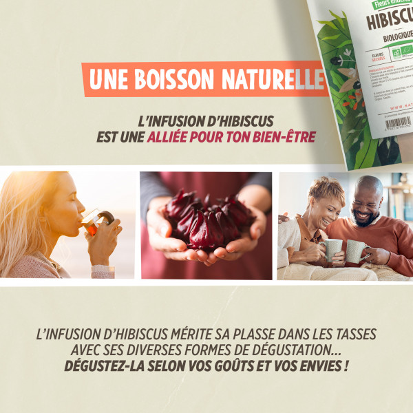 Fleurs d'Hibiscus Bio - 200 g - Karkadé