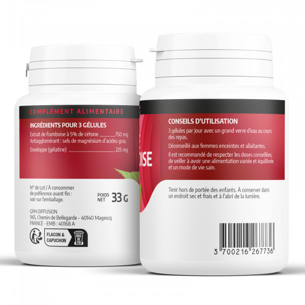 Cétone de Framboise - 250 mg - Orgaliane