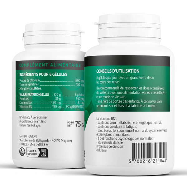 Chlorella - 200 gélules à 300 mg