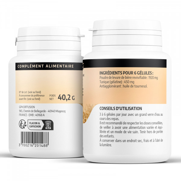levure de biere 320 mg 200 gélules
