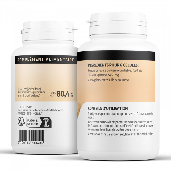 levure de biere 320 mg 200 gélules