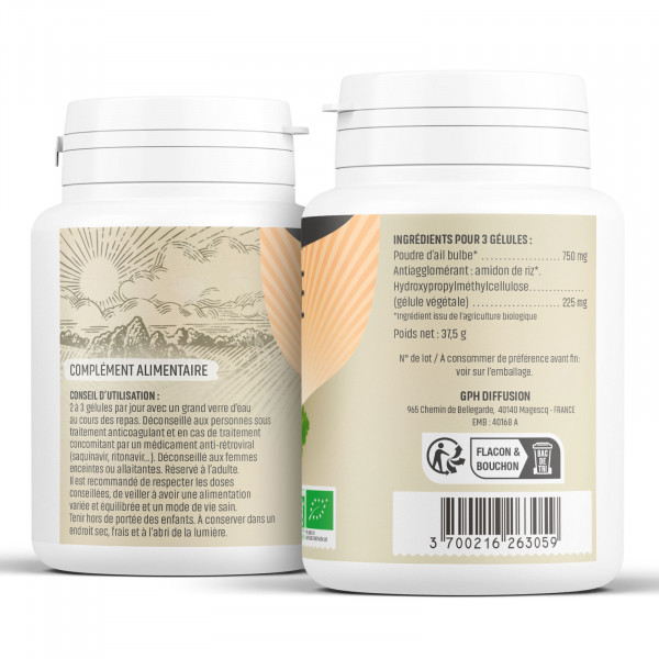 Ail bulbe Bio - 280 mg - Gélules végétales - H&P
