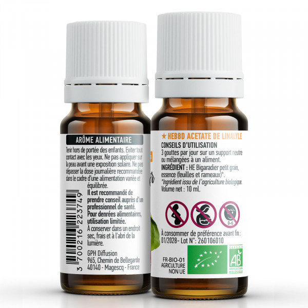Huile essentielle de Petit grain Bigaradier Bio 