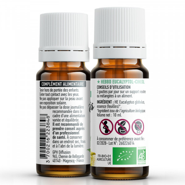 Huile Essentielle d'Eucalyptus Globulus Bio
