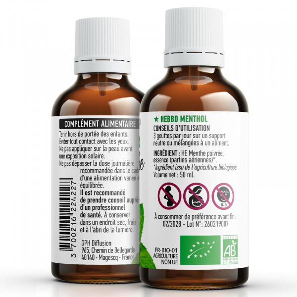 Huile Essentielle de Menthe Poivrée Bio