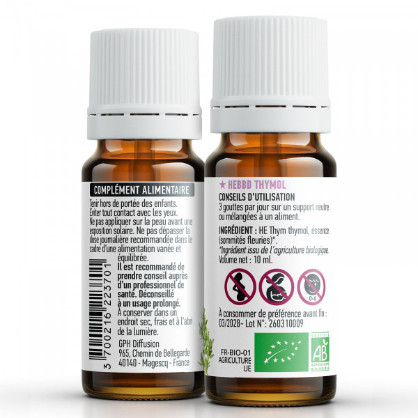 Huile Essentielle de Thym Thymol Bio