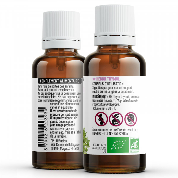Huile Essentielle de Thym Thymol Bio