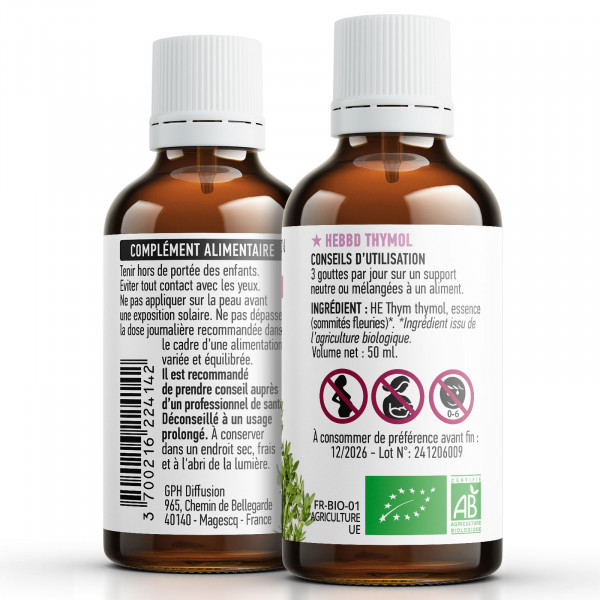 Huile Essentielle de Thym Thymol Bio