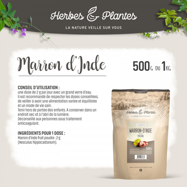 Marron d'Inde - Poudre 1 kg