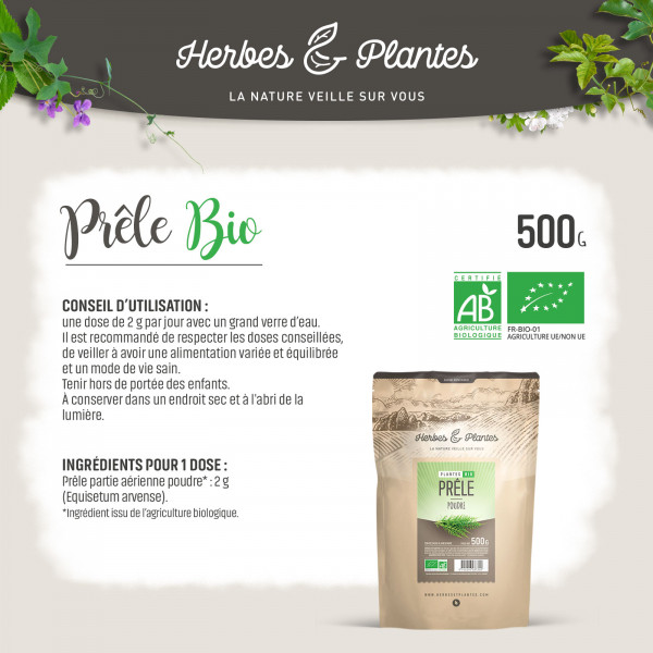 PRELE BIO EN POUDRE 500 GR