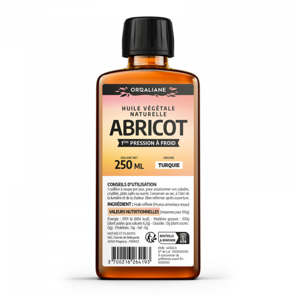 Huile végétale de Noyau d'Abricot