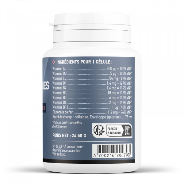 MultiVitamines et Fer - 60 gélules