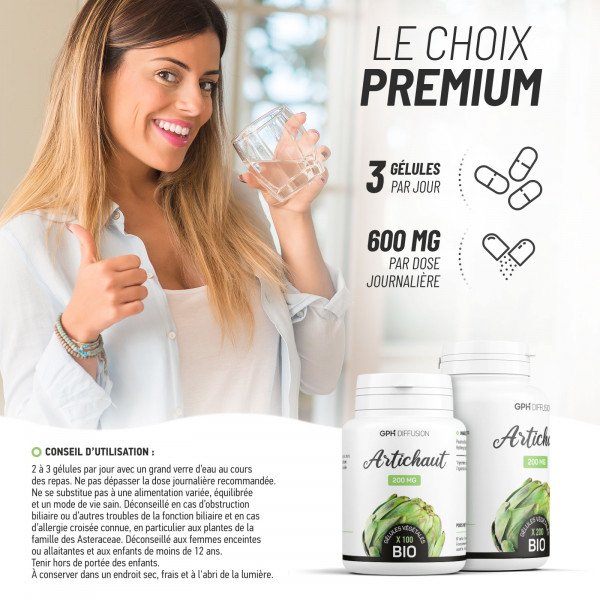 Artichaut Biologique - 200 mg