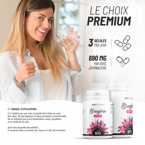 Bruyère Bio 230 mg - 200 gélules végétales