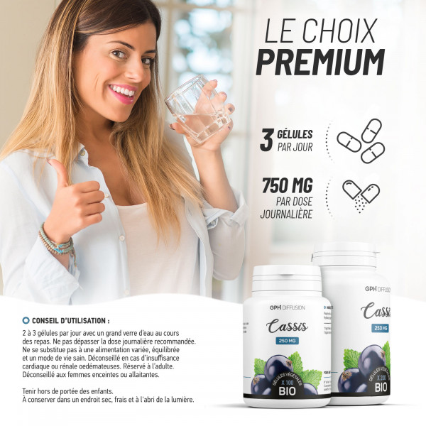 Cassis feuille biologique 250 mg