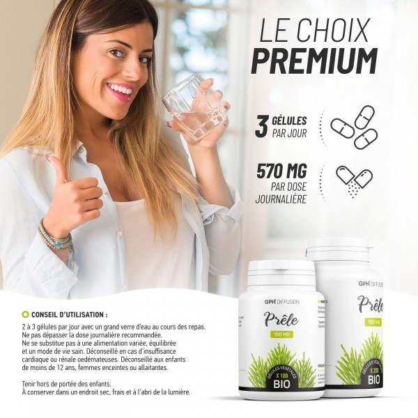 Prêle biologique 190 mg